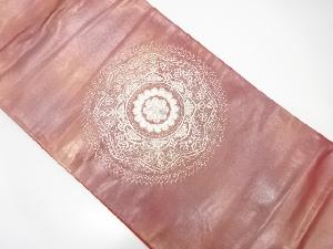 アンティーク　絵皿模様刺繍袋帯(着用可)